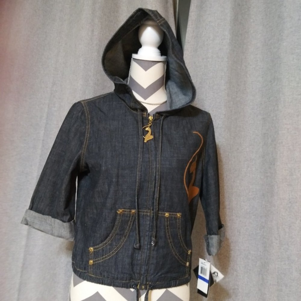 Baby Phat Denim Jean Jacket Sz XL Vintage Y2K